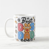 犬のパパパーソナライズされたマグカップと写真 コーヒーマグカップ (左)