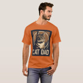 犬のパパプライド-はっきりした犬のトリビュートアート Tシャツ (正面フル)