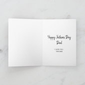 犬のパパペット素朴フォトファーザー シーズンカード (内部)