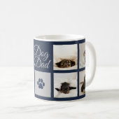 犬のパパポープリント8枚の写真カスタム コーヒーマグカップ (正面右)