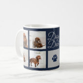 犬のパパポープリント8枚の写真カスタム コーヒーマグカップ (正面左)
