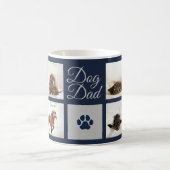 犬のパパポープリント8枚の写真カスタム コーヒーマグカップ (中央)