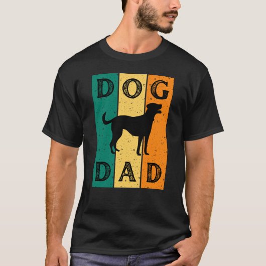 犬のパパレトロ犬愛好家 Tシャツ (正面)