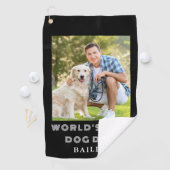 犬のパパ写真の名前 ゴルフタオル (インサイチュ)