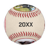 犬のパパ写真コラージギフト 野球ボール (裏面)