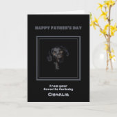 犬のパパ写真父の日のカード カード (黄色い花)
