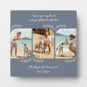 犬のパパ愛する言葉3縦写真コラージュ フォトプラーク (正面)