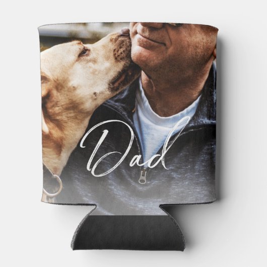 犬のパパ父の日の写真 缶クーラー (裏面)