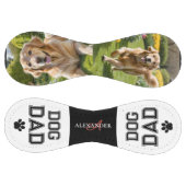 犬のパパ父の日2ペットの写真モノグラム ソフトボール (パネル)