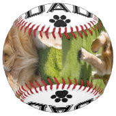 犬のパパ父の日2ペットの写真モノグラム ソフトボール (正面)