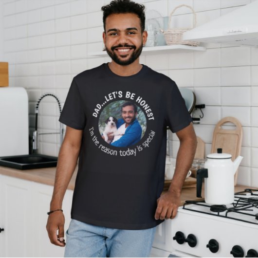 犬のパパ特別な父の日のカスタム写真 Tシャツ