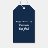 犬のパパ誇りを持ったかわいい白いラブラドールミックス犬のプロファイル ギフトタグ (裏面)