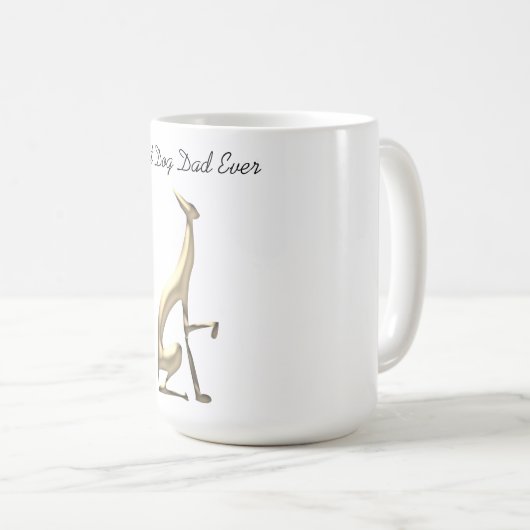 犬のパパ金ゴールドグレイハウンドシンプル コーヒーマグカップ (正面右)