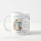 犬のパパ3垂直写真愛語植物学 コーヒーマグカップ (左)