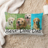 犬のパパ3 Photo Collage ランバークッション (ブランケット)