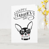 犬のパパ|のチワワのための幸せな父の日 カード (黄色い花)