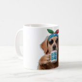 犬のパパ – ゴールデンレトリバーコーヒータイムデザイン コーヒーマグカップ (正面左)