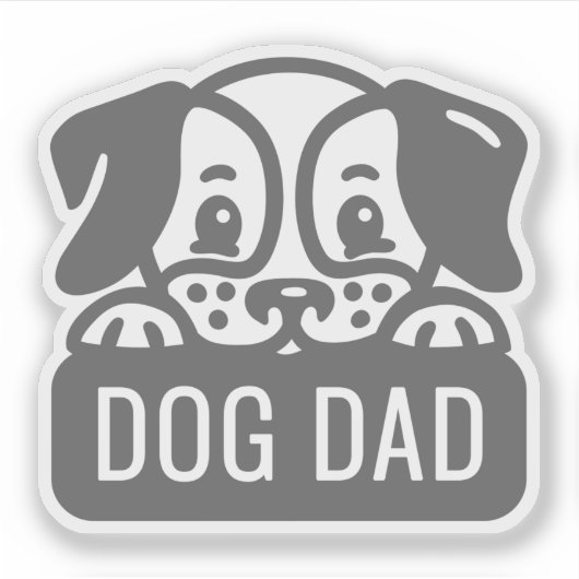 犬のパパ シール (正面)