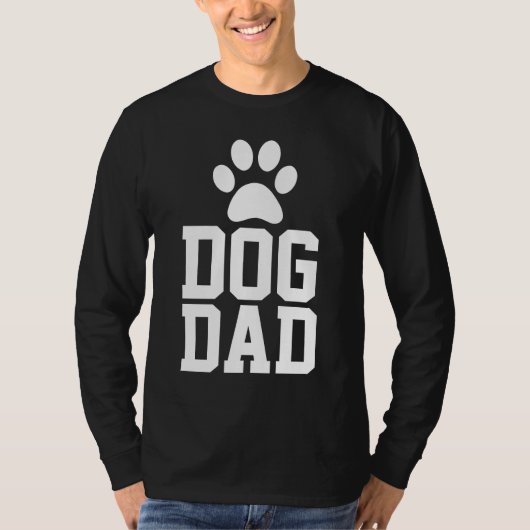 犬のパパ、ポープリントTシャツ Tシャツ (正面)