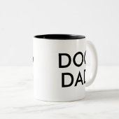 犬のパパ ユーモアおもしろいジョークのマグ| ツートーンマグカップ (正面右)