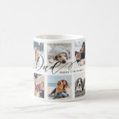 犬のパパ |家族の写真記念コラージュ コーヒーマグカップ (中央)
