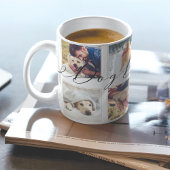 犬のパパ |家族の写真記念コラージュ コーヒーマグカップ