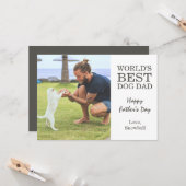 犬のパパ | 父の日の写真 カード (正面/裏面インサイチュ)