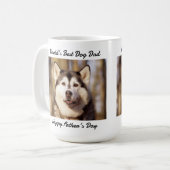 犬のパパ- Happy Father's Day - Pet Photo コーヒーマグカップ (正面左)