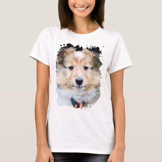 犬のパピグランジーのフレームTシャツ Tシャツ (正面)