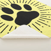 犬のパワプリント及びヴィンテージスタイルサンビーム シェルパブランケット (3/4)