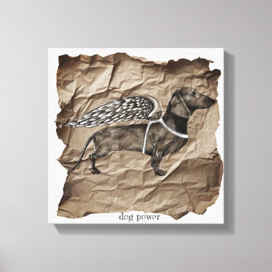 犬のパワーウォールアート キャンバスプリント (正面)