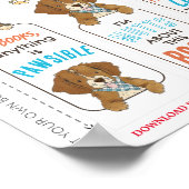 犬のパンチは自分のDIYしおりおもしろいシートを切る ポスター (角)