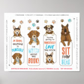 犬のパンチは自分のDIYしおりおもしろいシートを切る ポスター (正面)