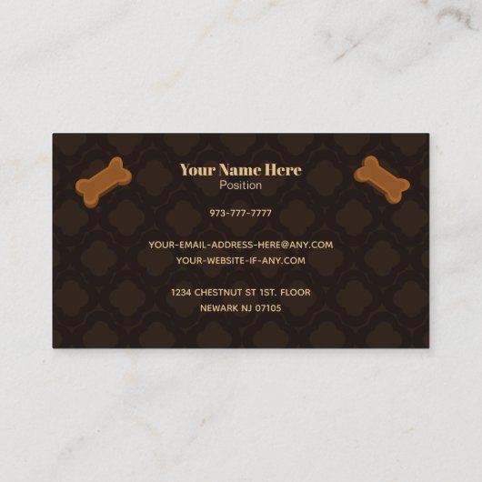 犬のパン屋の名刺 名刺 (裏面)