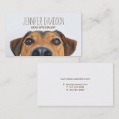 犬のパーソナライズされたトレーナー 名刺 (正面/裏面)