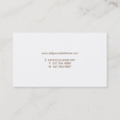 犬のパーソナライズされたトレーナー 名刺 (裏面)