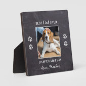 犬のパーソナライズされたパパペット素朴フォトファーザー フォトプラーク (正面)