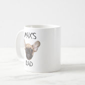 犬のパーソナライズされたパパママ犬の顔名犬の恋人 コーヒーマグカップ (正面左)