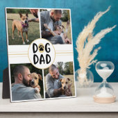 犬のパーソナライズされたパパ4枚 フォトプラーク (側面)