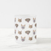 犬のパーソナライズされたマグカップ、犬の猫の母のギフト フロストグラスマグカップ (中央)