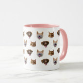 犬のパーソナライズされたマグカップ、犬の猫の母のギフト マグカップ (正面右)