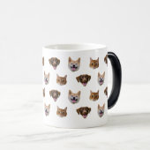 犬のパーソナライズされたマグカップ、犬の猫の母のギフト モーフィングマグカップ (正面右)