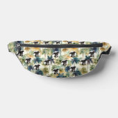 犬のパーソナライズされた写真ヤシの木の夏のパターン ファニーパック (レイダウン)