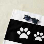 犬のパーソナライズされた写真、家族 ビーチタオル (インサイチュ)