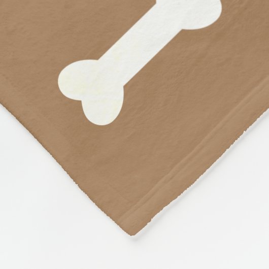 犬のパーソナライズされた前刷り毛布を追加する犬の名前 フリースブランケット (角)