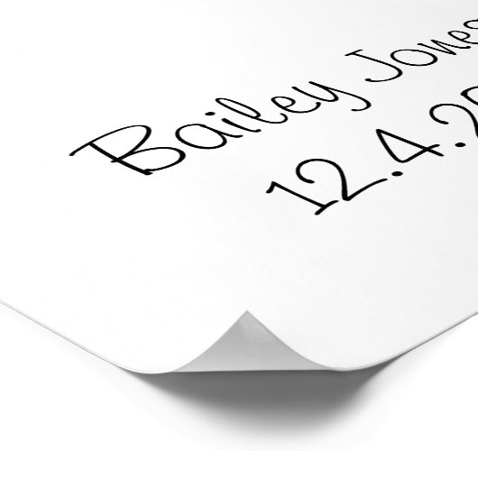 犬のパーソナライズされた前足プリント ポスター (角)