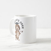 犬のパーソナライズされた卒業 コーヒーマグカップ (正面左)