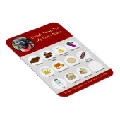 犬のパーソナライズされた悪い食べ物を思い出す マグネット (右側)