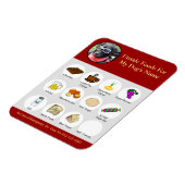 犬のパーソナライズされた悪い食べ物を思い出す マグネット (左側)