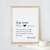 犬のパーソナライズされた母の定義 ポスター